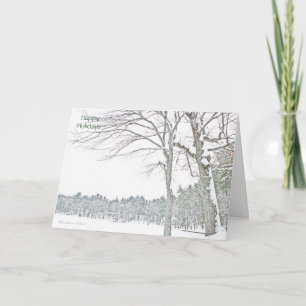 Cartes Pour Fêtes Annuelles Célébrez l'esprit de la saison : Walden Pond