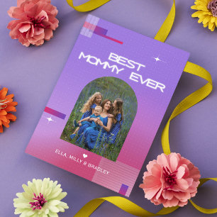 Cartes Pour Fêtes Annuelles Céleste MEILLEUR MOMENT JAMAIS Fête des Mères Phot