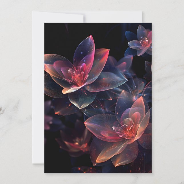 Cartes Pour Fêtes Annuelles Celestial Cosmic Lotus Bloom (Devant)