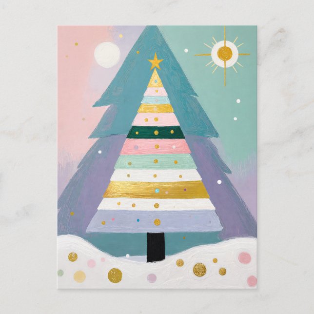 Cartes Pour Fêtes Annuelles Celestial Pastel Christmas Tree (Devant)