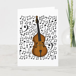 Cartes Pour Fêtes Annuelles Cello Musical Notes Cellist String Music Teacher