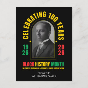 Cartes Pour Fêtes Annuelles CENTENAIRE DU MOIS DE L'HISTOIRE DES NOIRS 100 Ans