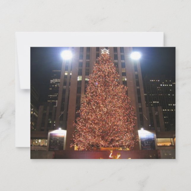 Cartes Pour Fêtes Annuelles Centre Rockefeller de l'arbre de Noël (Devant)