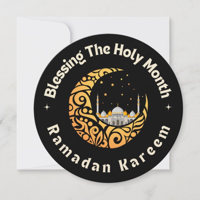 Cartes Pour Fêtes Annuelles Cercle Ramadan Kareem (Devant)