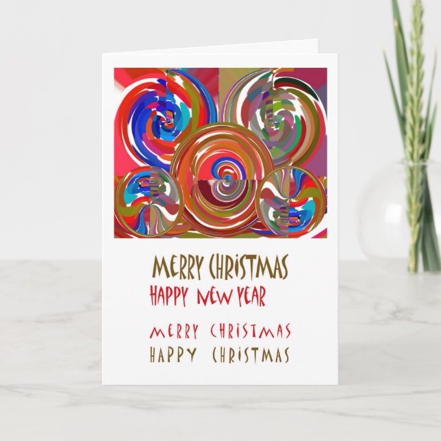 Cartes Pour Fêtes Annuelles Cercles de nettoyage Aura - Joyeux Noël Noël (Devant)