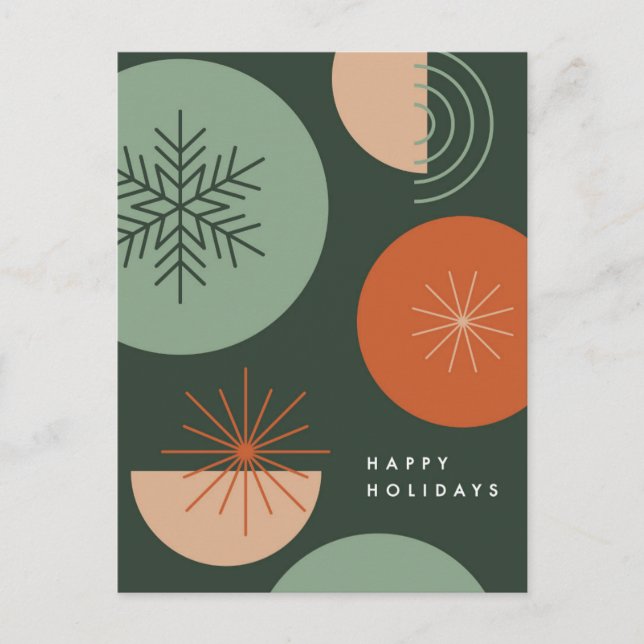 Cartes Pour Fêtes Annuelles Cercles de vacances Abstraits (Devant)