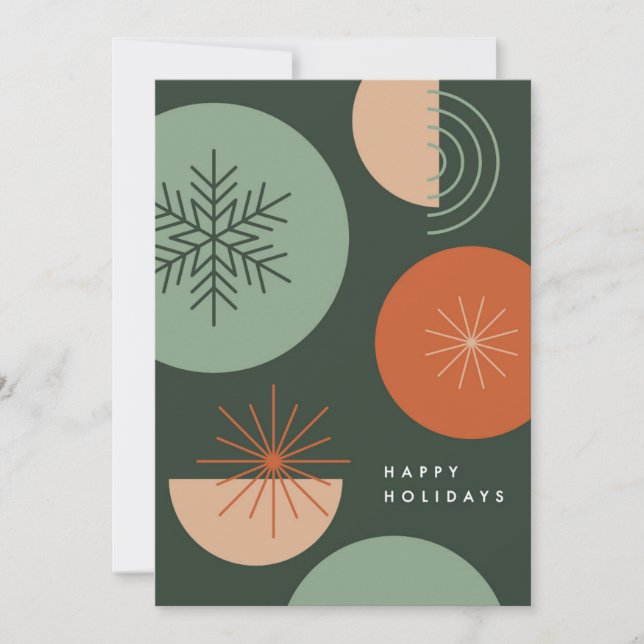 Cartes Pour Fêtes Annuelles Cercles de vacances Abstraits (Devant)