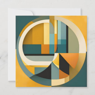 Cartes Pour Fêtes Annuelles Cercles et rectangles d'abstraction géométriques r