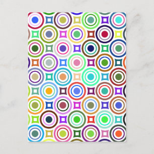 Cartes Pour Fêtes Annuelles Cercles géométriques colorés Abstraits