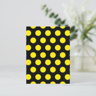 Cartes Pour Fêtes Annuelles Cercles jaunes sur Arrière - plan noir