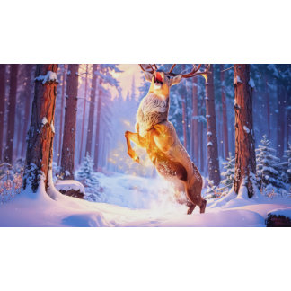 Cartes Pour Fêtes Annuelles Cerf au cœur de Santa - Renne