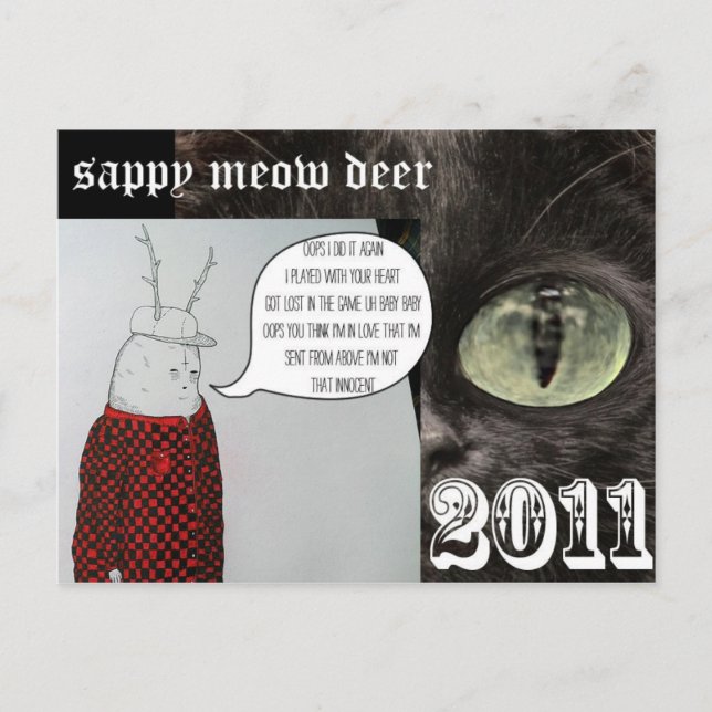 Cartes Pour Fêtes Annuelles cerf de corail (Devant)