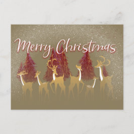 Cartes Pour Fêtes Annuelles Cerf de neige de Noël