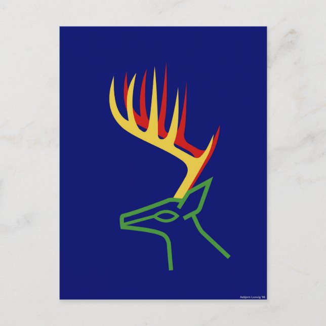 Cartes Pour Fêtes Annuelles Cerf de Noël (Devant)