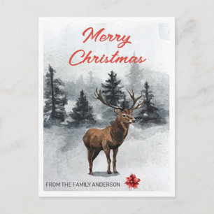 Cartes Pour Fêtes Annuelles Cerf de Noël