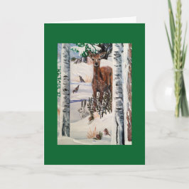 Cartes Pour Fêtes Annuelles Cerfs et amis de Noël