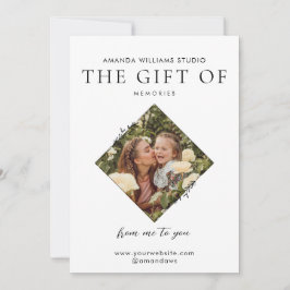 Cartes Pour Fêtes Annuelles Certificats de carte-cadeau du photographe