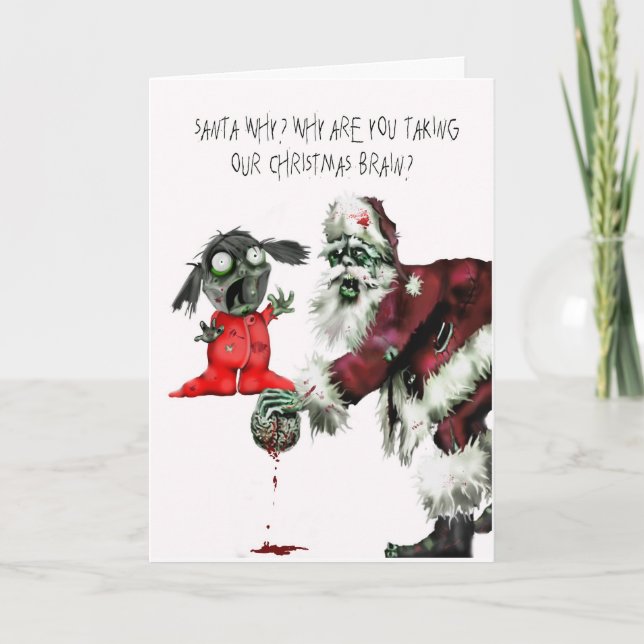 Cartes Pour Fêtes Annuelles Cerveau de Noël (Devant)