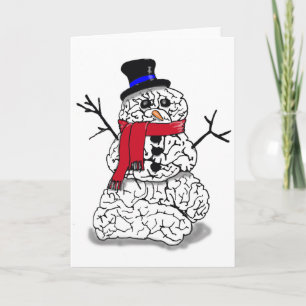 Cartes Pour Fêtes Annuelles Cerveau neigeux