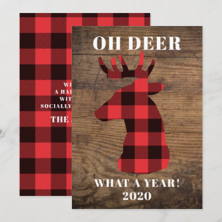 Cartes Pour Fêtes Annuelles C'est amusant, le cerf, un an de bisons