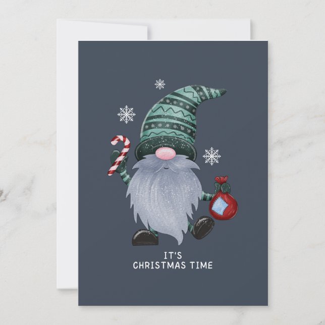 Cartes Pour Fêtes Annuelles C'est Elfe de Noël (Devant)