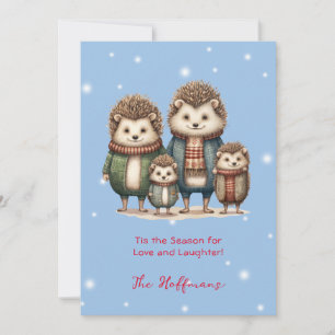 Cartes Pour Fêtes Annuelles C'Est La Saison Animaux De Noël Hérisson Mignonne