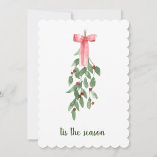Cartes Pour Fêtes Annuelles c'est la saison Mistletoe aquarelle Noël