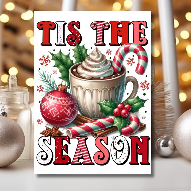 Cartes Pour Fêtes Annuelles C'est la saison Noël rétro père Noël (Créateur téléchargé)
