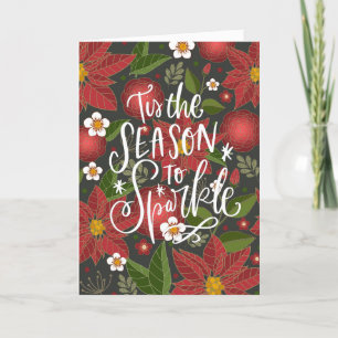 Cartes Pour Fêtes Annuelles C'Est La Saison Pour Éclater Red Poinsettia Busine