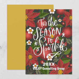 Cartes Pour Fêtes Annuelles C'Est La Saison Pour Éclater Red Poinsettia Busine