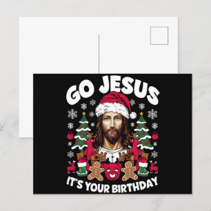 Cartes Pour Fêtes Annuelles C'est l'anniversaire de Jésus, sale pull de Noël