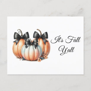 Cartes Pour Fêtes Annuelles C'est l'automne Y'all : Pastel Citrouille