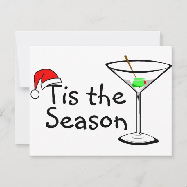 Cartes Pour Fêtes Annuelles C'Est Le Martini De Noël De La Saison (Devant)