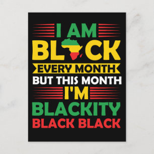 Cartes Pour Fêtes Annuelles C'est l'histoire noire pour moi melanin bruh sista
