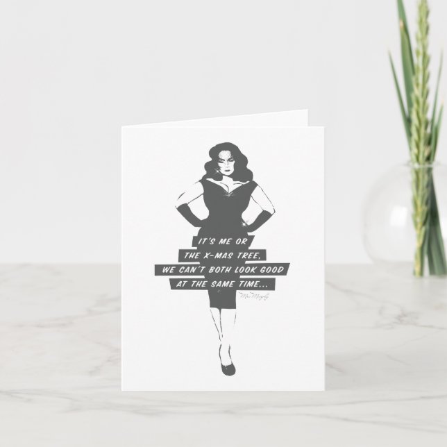 Cartes Pour Fêtes Annuelles C'est moi ou l'arbre de Noël... (Devant)