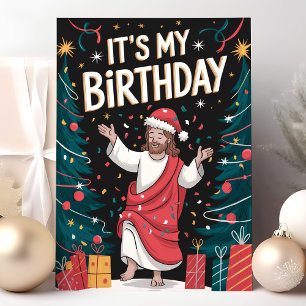 Cartes Pour Fêtes Annuelles C'est mon anniversaire Jésus drôle Noël