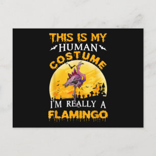 Cartes Pour Fêtes Annuelles C'est Mon Costume D'humain Vraiment Flamant Rose H