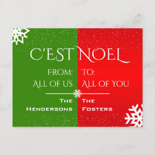 Cartes Pour Fêtes Annuelles C'est Noel / De Nous À Vous