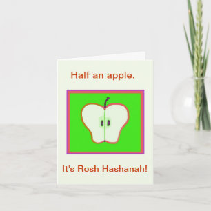 Cartes Pour Fêtes Annuelles C'est Rosh Hashanah ! Demi pomme !