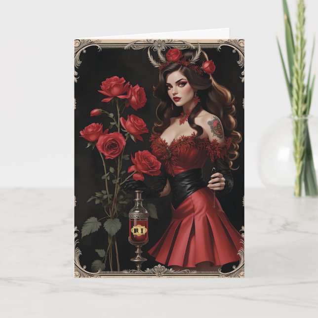 Cartes Pour Fêtes Annuelles C'est une femme Love Potion Valentine (Devant)