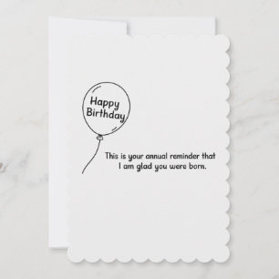 Cartes Pour Fêtes Annuelles C'Est Votre Rappel Annuel Anniversaire Drôle
