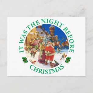 Cartes Pour Fêtes Annuelles C'Était La Nuit Avant Noël