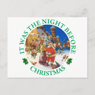 Cartes Pour Fêtes Annuelles C'Était La Nuit Avant Noël