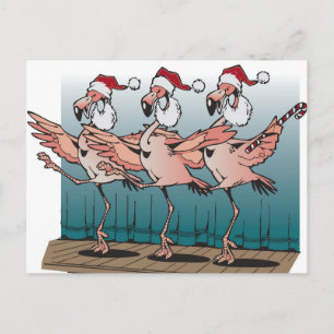 Cartes Pour Fêtes Annuelles Ch?ur de Flamant rose utilisant des casquettes de