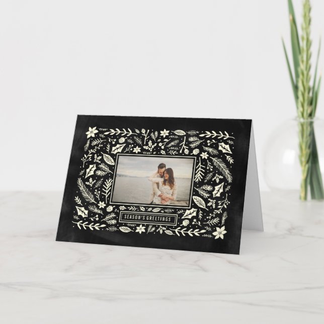 Cartes Pour Fêtes Annuelles Chalet de feuillage d'hiver (Devant)