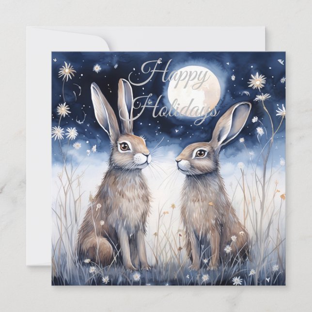 Cartes Pour Fêtes Annuelles Chalet d'hiver de Noël (Devant)
