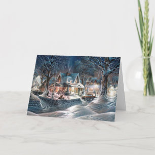 Cartes Pour Fêtes Annuelles Chalet Noël hiver