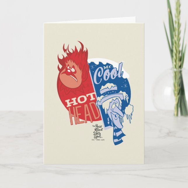 Cartes Pour Fêtes Annuelles Chaleur maléfique tête chaude & Neige maléfique M. (Devant)