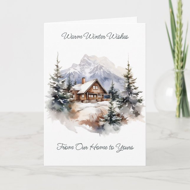 Cartes Pour Fêtes Annuelles Chaleureux désir d'hiver (Devant)