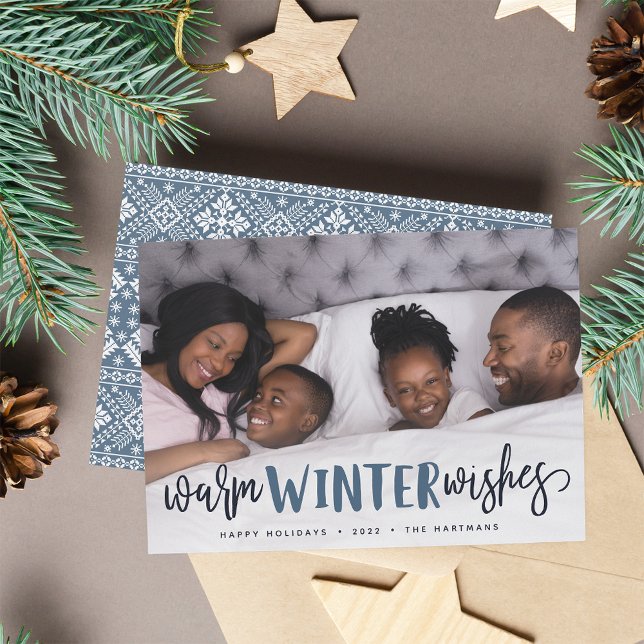 Cartes Pour Fêtes Annuelles Chaleureux désir d'hiver | Photo complète (Créateur téléchargé)